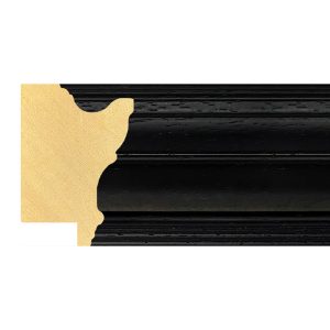 49x34mm Black Open Grain LUXE Wentworth Scoop Moulding