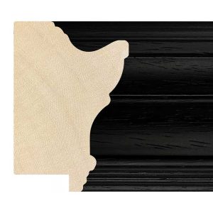 80x54mm Black Open Grain LUXE Wentworth Scoop Moulding