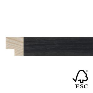 20x20mm Black Flat Moulding FSC