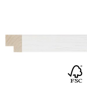 20x20mm White Flat Moulding FSC