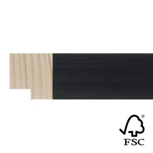 30x30mm Black Flat Moulding FSC