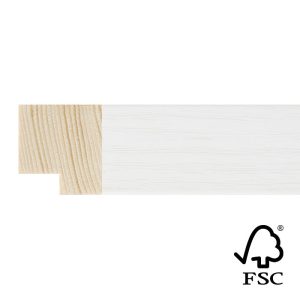 30x30mm White Flat Moulding FSC