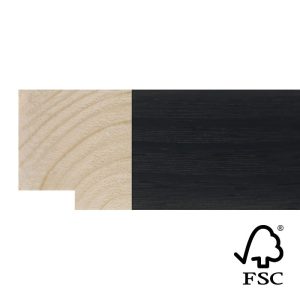 40x40mm Black Flat Moulding FSC