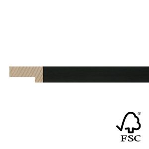 11x20mm Black Veneer Stelvio Flat Moulding FSC