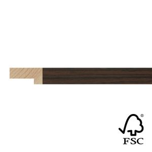 11x20mm Dark Walnut Veneer Stelvio Flat Moulding FSC