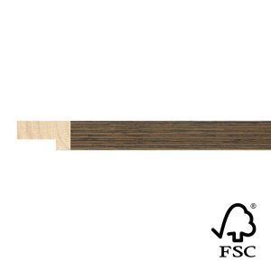 11x20mm Light Walnut Veneer Stelvio Flat Moulding FSC