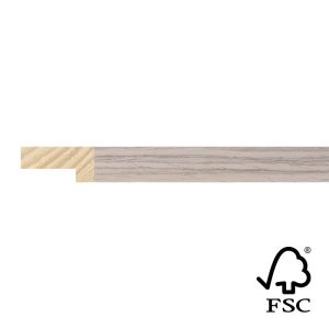 11x20mm White Veneer Stelvio Flat Moulding FSC