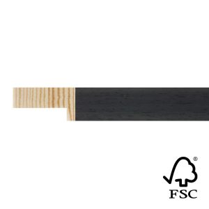 16x30mm Black Veneer Stelvio Flat Moulding FSC
