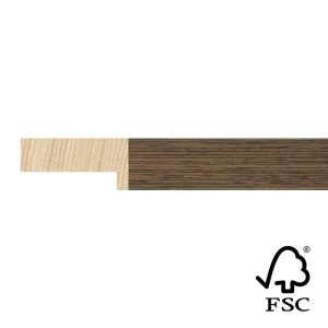 16x30mm Light Walnut Veneer Stelvio Flat Moulding FSC