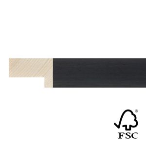 20x30mm Black Veneer Stelvio Flat Moulding FSC
