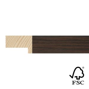 20x30mm Dark Walnut Veneer Stelvio Flat Moulding FSC