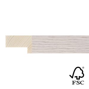 20x30mm White Veneer Stelvio Flat Moulding FSC