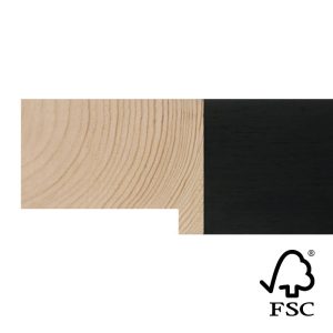 41x52mm Black Veneer Stelvio Flat Moulding FSC