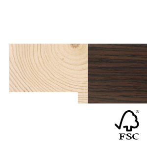 41x52mm Dark Walnut Veneer Stelvio Flat Moulding FSC