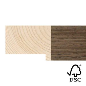 41x52mm Light Walnut Veneer Stelvio Flat Moulding FSC