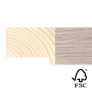 41x52mm White Veneer Stelvio Flat Moulding FSC