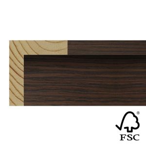 10x40mm Dark Walnut Veneer Stelvio L-shape Moulding FSC