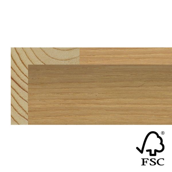 10x40mm Oak Veneer Stelvio L-shape Moulding FSC