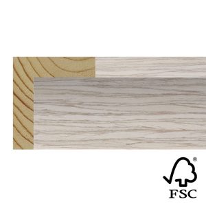 10x40mm White Veneer Stelvio L-shape Moulding FSC