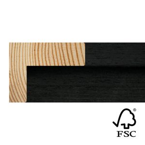 16x52mm Black Veneer Stelvio L-shape Moulding FSC