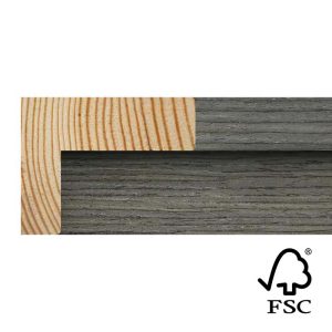 16x52mm Grey Veneer Stelvio L-shape Moulding FSC