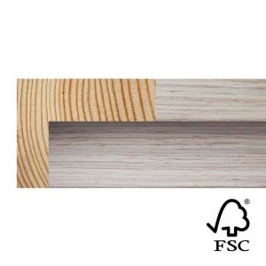 16x52mm White Veneer Stelvio L-shape Moulding FSC
