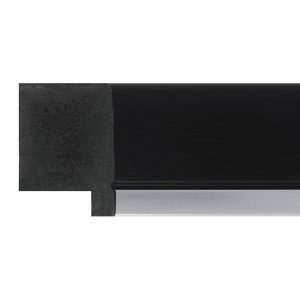 44x30mm Black & Silver Flat Polymer Moulding