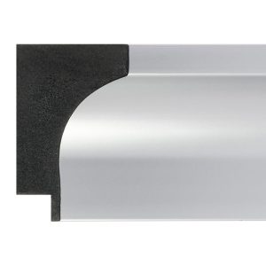67x42mm Matt Silver Scoop Polymer Moulding