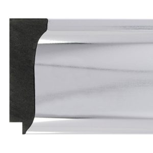 76x26mm Gloss Silver Step Polymer Moulding