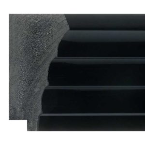 81x35mm Gloss Black 3 step Step Polymer Moulding