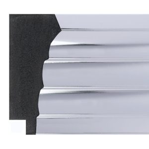 81x35mm Gloss Silver 3 step Step Polymer Moulding