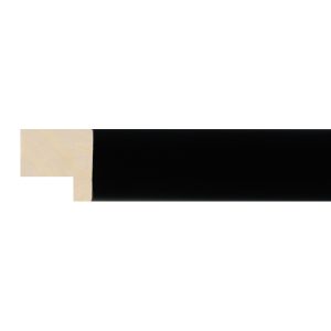22x22mm Black Closed Grain Create Flat Moulding