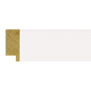 35x15mm White Open Grain Create Flat Moulding