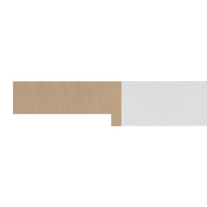 22x53mm White Open Grain Create Flat Moulding