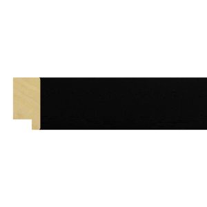 25x13mm Black Open Grain Create Flat Moulding