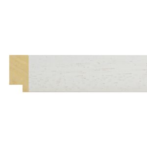 25x13mm White Open Grain Create Flat Moulding