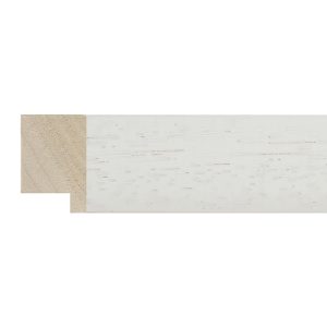 30x20mm White Open Grain Create Flat Moulding