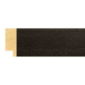 33x13mm Black Open Grain Create Flat Moulding