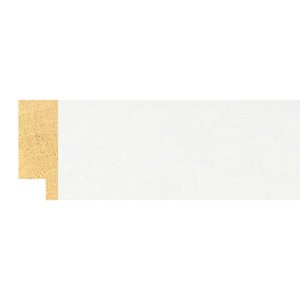 33x13mm Matt Closed Grain White Create Flat Moulding