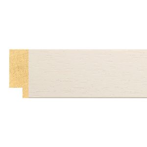 33x13mm White Open Grain Create Flat Moulding