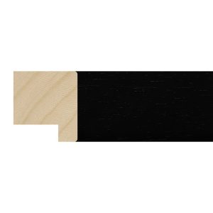 33x30mm Black Open Grain Create Flat Moulding