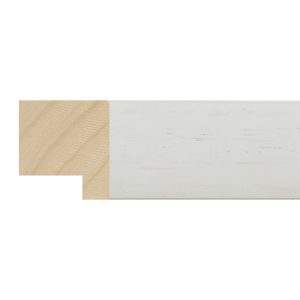 33x30mm White Open Grain Create Flat Moulding