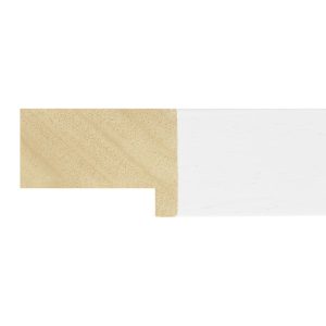 33x47mm White Open Grain Create Flat Moulding