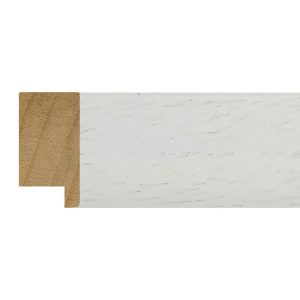 38x20mm White Open Grain Create Flat Moulding