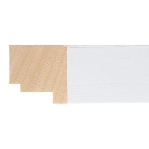 39x40mm White Open Grain Create Flat Moulding