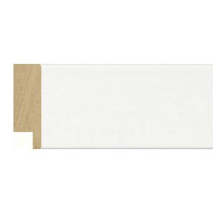 40x13mm White Closed Grain Create Flat Moulding