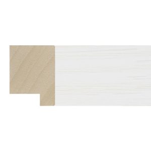 40x30mm White Open Grain Create Flat Moulding