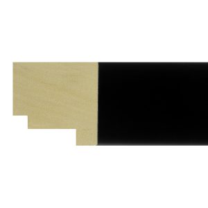 40x40mm Black Closed Grain Create Flat Moulding