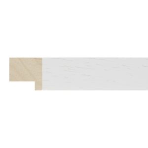 22x22mm White Open Grain Create Flat Moulding