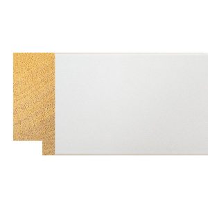 49x20mm White Closed Grain Create Flat Moulding